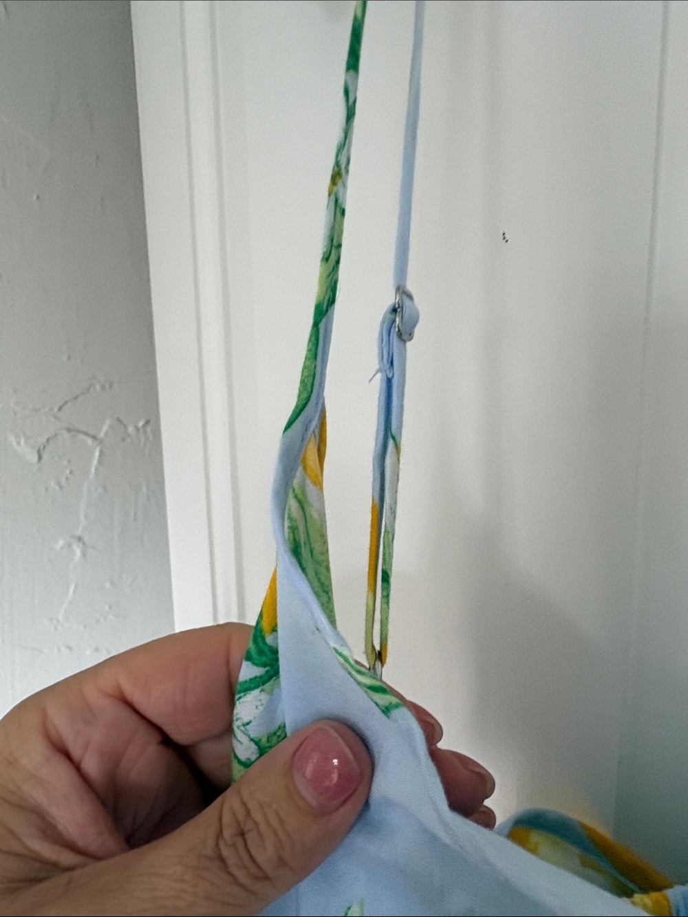 GAP Light Blue Lemon-Print Maxi Dress with Spaghetti Straps - Picture 7 of 8